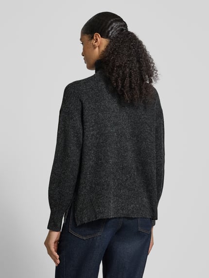 VERO MODA Regular fit coltrui met zijsplitten, model 'DOFFY' Metallic zwart gemêleerd - 5