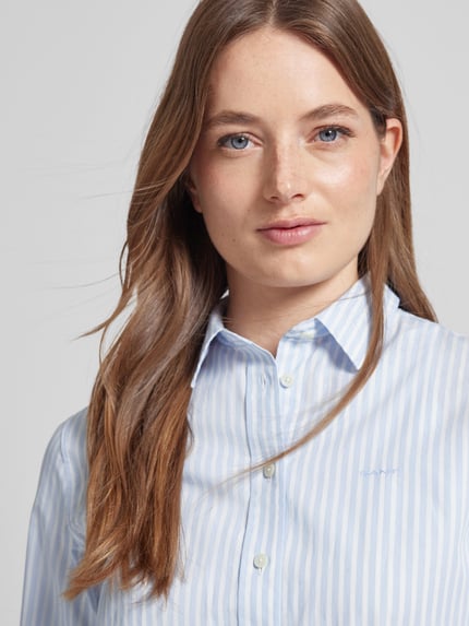 GANT Overhemdblouse van katoen met streepmotief Lichtblauw - 3