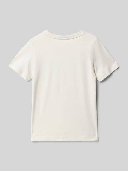 s.Oliver RED LABEL Regular fit T-shirt van puur katoen met motiefprint Ecru - 3