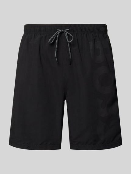 BOSS Szorty kąpielowe z napisem z logo Model 'ORCA' Czarny 1