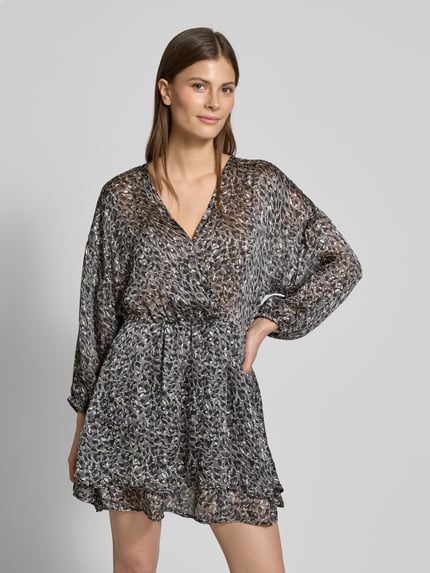MANGO Minikleid in Wickel-Optik Black 4