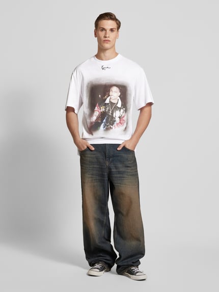 Karl Kani Oversized T-Shirt mit Motiv-Print Weiss 1