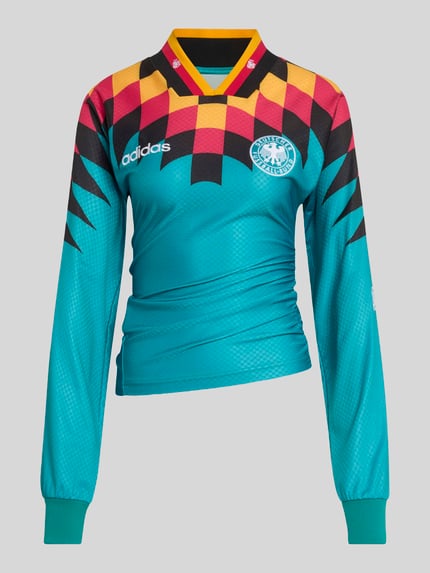 adidas Originals Slim Fit Langarmshirt mit DFB Logo-Applikation Dunkelgruen 2