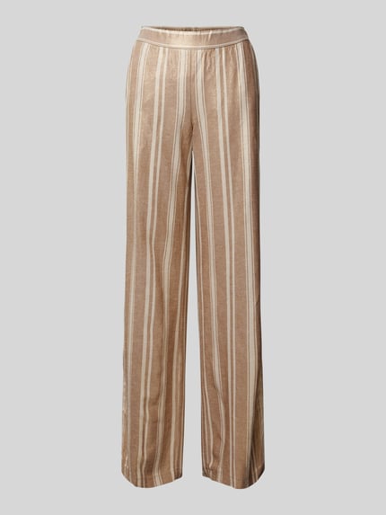 ROSNER Wide leg stoffen broek met elastische band, model 'Mara Trend' Beige - 2