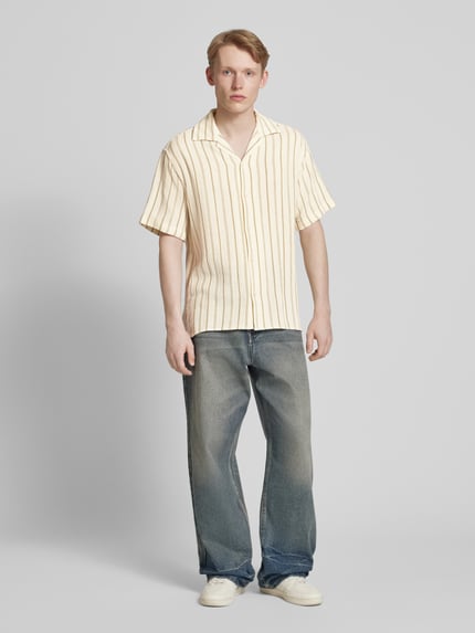 JACK & JONES Regular fit vrijetijdsoverhemd met resortkraag, model 'COBA' Kaki - 1
