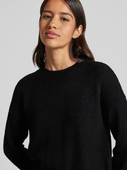 MSCH Copenhagen Loose fit gebreide pullover met wol model 'Festina' Zwart - 3