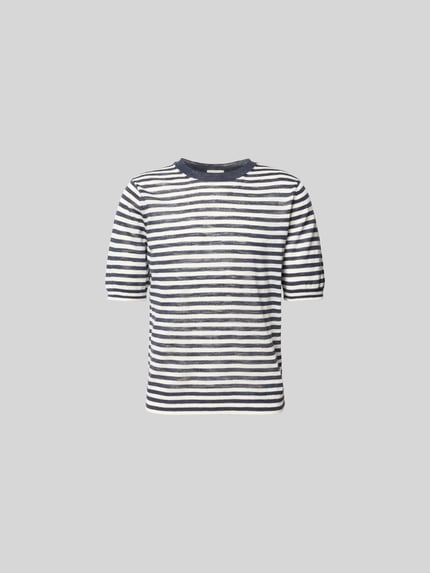Regular Fit T-Shirt aus Leinen-Mix Shop The Look MANNEQUINE
