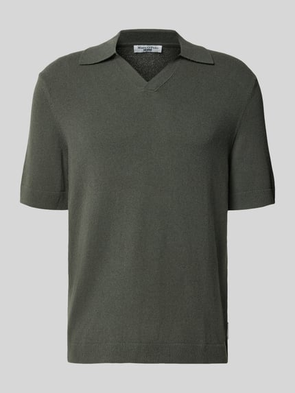 Productfoto, groen regular fit poloshirt uit katoenmix met kraag en korte mouwen, Regular Fit Poloshirt uit katoenmix van Marc O'Polo Denim, heren