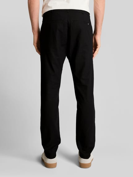 Tom Tailor Denim Straight Leg Hose aus Leinen-Baumwoll-Mix Black 5
