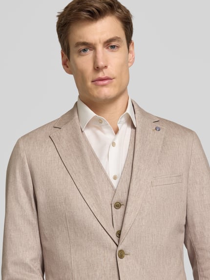 CG – CLUB of GENTS Colbert met opgestikte zakken, model 'Carter' Beige - 3