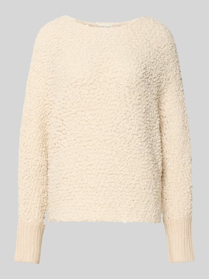 Apricot Sweter z dzianiny z okrągłym dekoltem Złamany biały 2