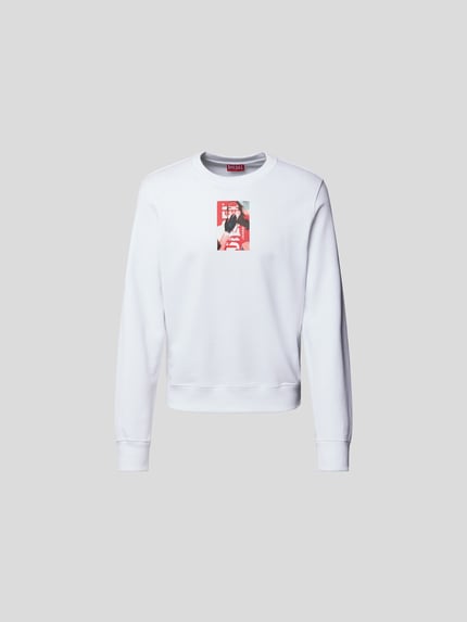 Diesel Bluza z nadrukiem z logo Biały 2