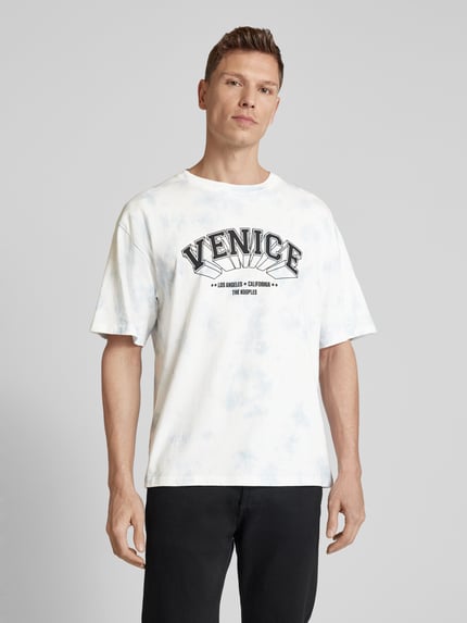 The Kooples T-Shirt mit Label-Print Hellblau 4