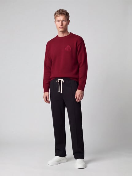 Don´t Waste Culture Sweatshirt mit Logo-Print Modell 'AROLOA' Dunkelrot 1