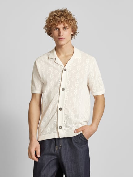 ONLY & SONS Regular fit vrijetijdsoverhemd met resortkraag, model 'KEN LIFE' Offwhite - 4