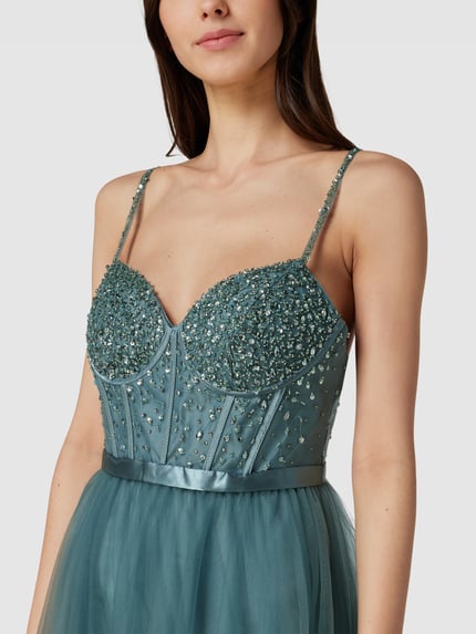 Laona Abendkleid mit Herz-Ausschnitt Schilf 3