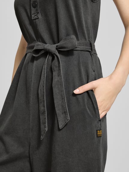G-Star RAW Jumpsuit mit Bindegürtel Anthrazit 3