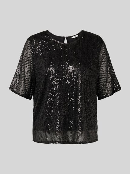 mbyM Blusenshirt mit Paillettenbesatz Modell 'Emrilla' Black 2