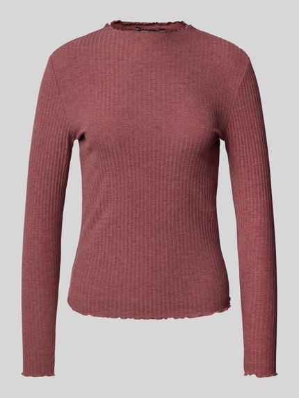 ONLY Slim Fit Langarmshirt mit Viskose-Anteil Modell 'LEMMA' Altrosa 2