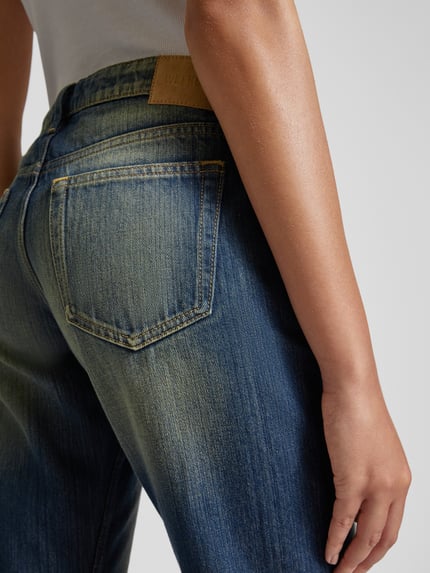 Weekday Straight Fit Jeans im Used-Look Modell 'Arrow' Jeansblau 3