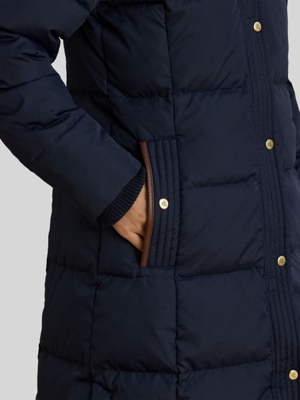 Lauren Ralph Lauren Płaszcz pikowany z odpinanym kapturem Granatowy 6