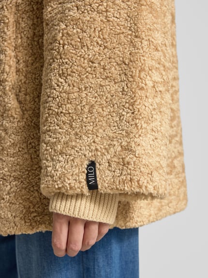 Milo Coats Teddyjacke mit Stehkragen Modell 'OLIVIA' Sand 3