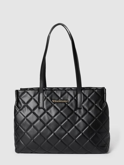Valentino Bags Shopper z pikowanymi szwami model 'OCARINA' Czarny 1