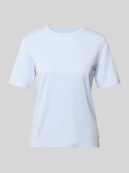 Produktfoto, jasnoniebieski damski t-shirt Regular Fit T-Shirts aus Modal-Mix von Tom Tailor Denim, gładka faktura