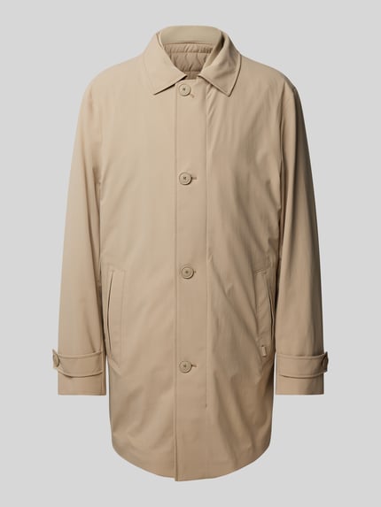 BOSS Regular fit korte jas met trensjes aan de mouwen, model 'Jared 2in1' Beige - 2