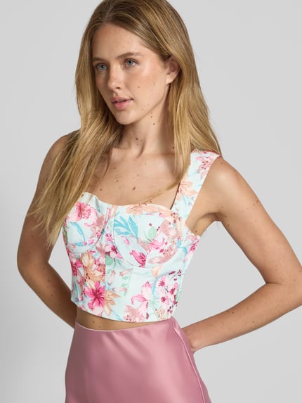 ADLYSH Kort blouseshirt met smokdetails aan de achterkant Mintgroen - 3