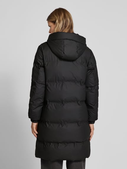 ONLY Gewatteerde lange jas met capuchon, model 'IRENE' Zwart - 5
