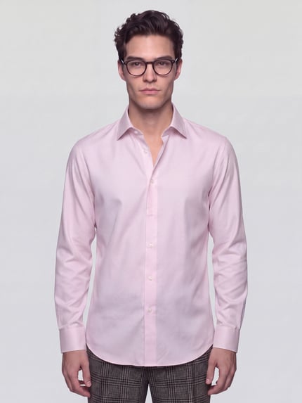 BOSS Koszula o kroju slim fit biznesowa z czystej bawełny model 'H-Hank-K' Różowawy 4