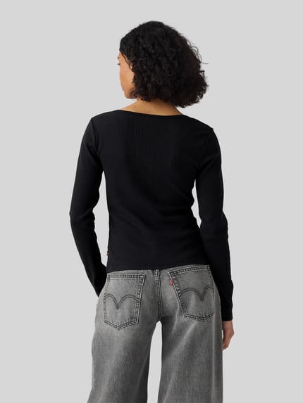 Levi's® Slim fit shirt met lange mouwen van katoenmix Zwart - 5