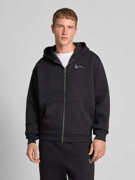 Karl Kani Regular Fit Sweatjacke mit Logo-Stitching Modell 'Chest' Black 4