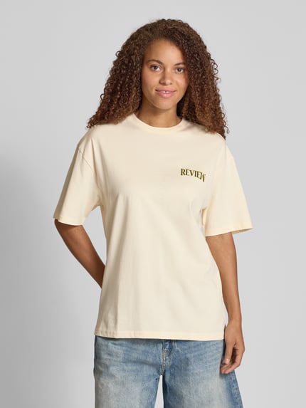 REVIEW Oversized T-Shirt mit Backprint Offwhite 4