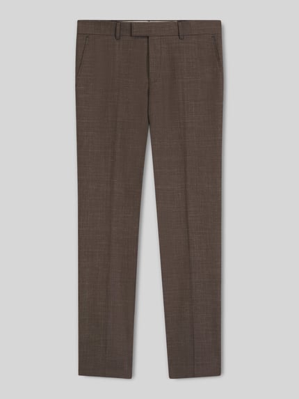 Slim Fit Anzughose aus Schurwoll-Seide-Leinen-Mix Modell 'H-GENIUS-B1-262' Shop The Look MANNEQUINE