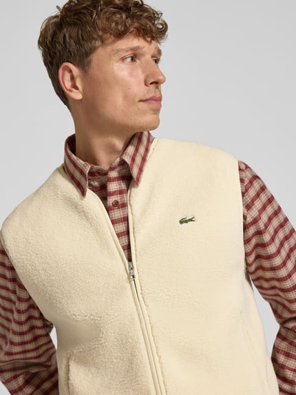 Lacoste Weste mit Reißverschlusstaschen SHERPA VEST Taupe 3