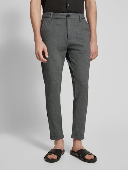 Lindbergh Slim Fit Stoffhose mit verkürztem Schnitt Mittelgrau 4