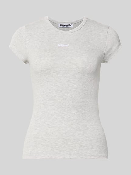 T-shirt z małym napisem z logo Shop The Look MANNEQUINE