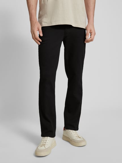 Mustang Straight fit jeans met labelpatch, model 'TRAMPER' Zwart - 4