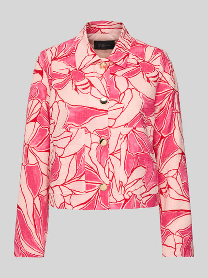 s.Oliver BLACK LABEL Regular Fit Kurzblazer aus reiner Baumwolle Pink 2