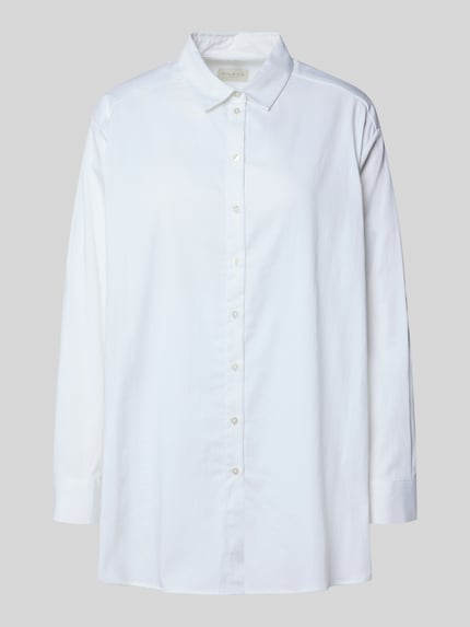 Milano Italy Relaxed fit overhemdblouse met manchetten Offwhite - 2
