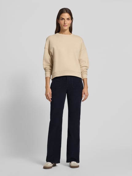 OPUS Flared Fit Cordhose in Cord-Optik Modell 'Ebbi' Dunkelblau 1