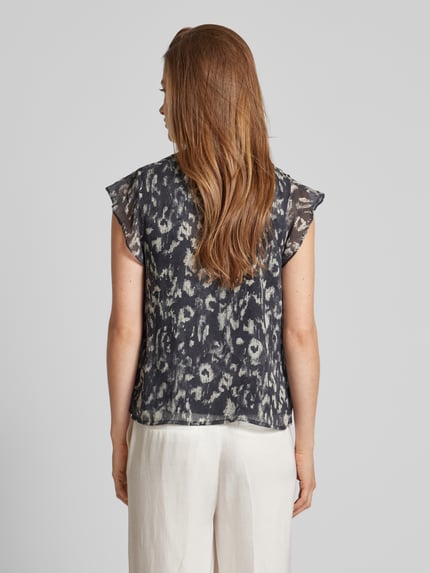 Jake*s Collection Bluse mit Allover-Print Black 5