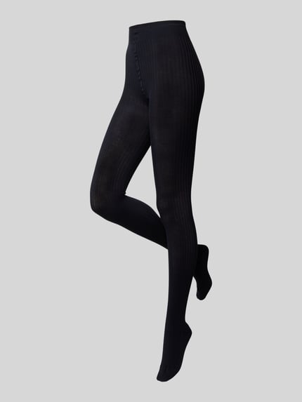 FALKE Strumpfhose mit Strukturmuster Modell 'Family' Dunkelblau 1