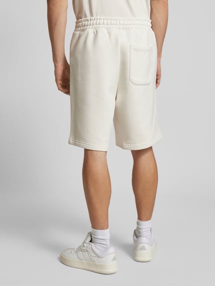 HUGO Blue Sweatshorts met labelprint, model 'Nomario' Offwhite - 5
