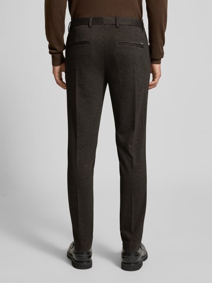 Scotch & Soda Stoffen broek met achterzakken Donkerbruin - 5