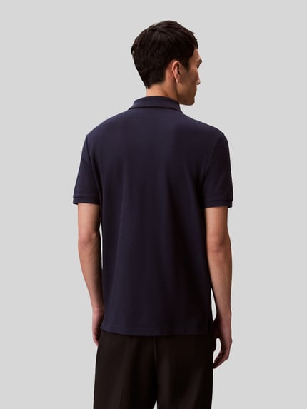 CK Calvin Klein Poloshirt mit Logo Stitching aus reiner Baumwolle Marine 5