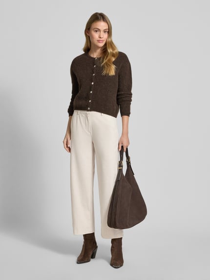 OPUS PANTS Straight Leg Stoffhose mit Paspeltasche am Gesäß Modell 'Mette' Beige 1