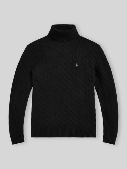 Polo Ralph Lauren Slim Fit Pullover aus Woll-Kaschmir-Mix Black 2